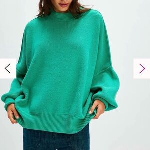 Easy Street Green Oversized Pullover